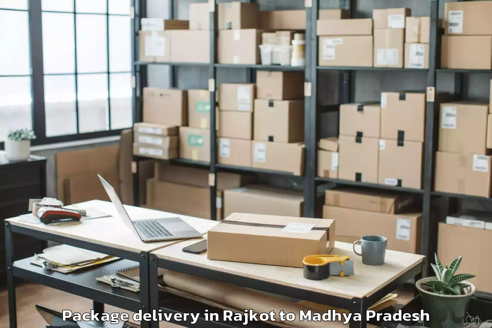 Quality Rajkot to Aron Package Delivery